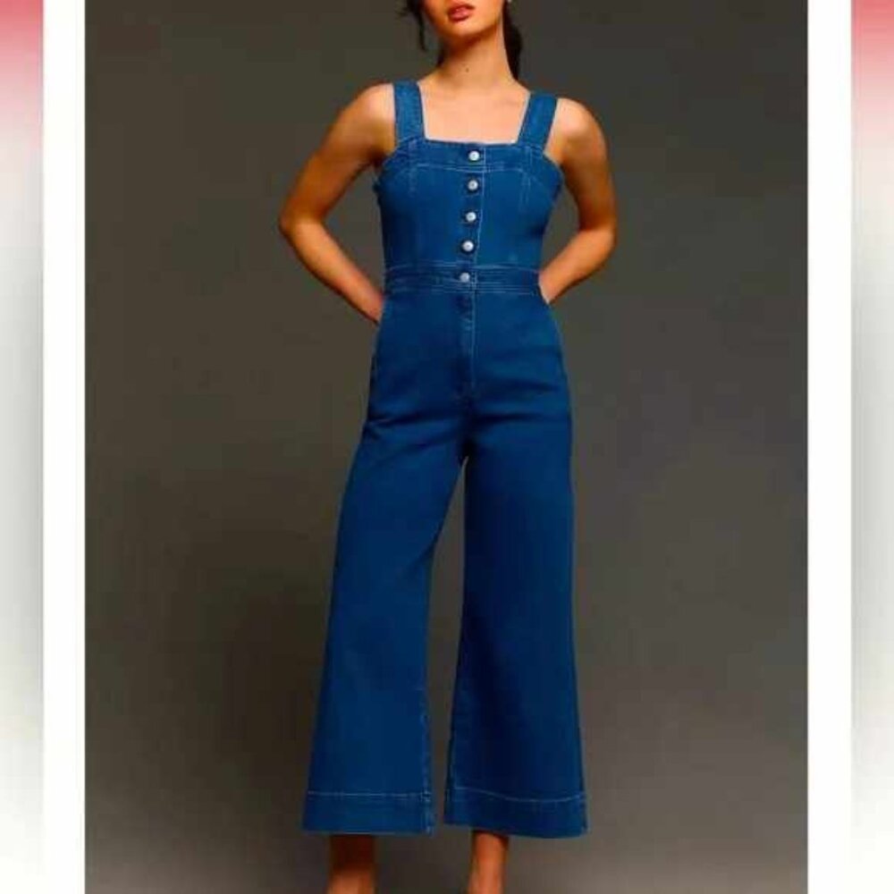 Anthropologie-Maeve denim jumpsuit size 6 petite